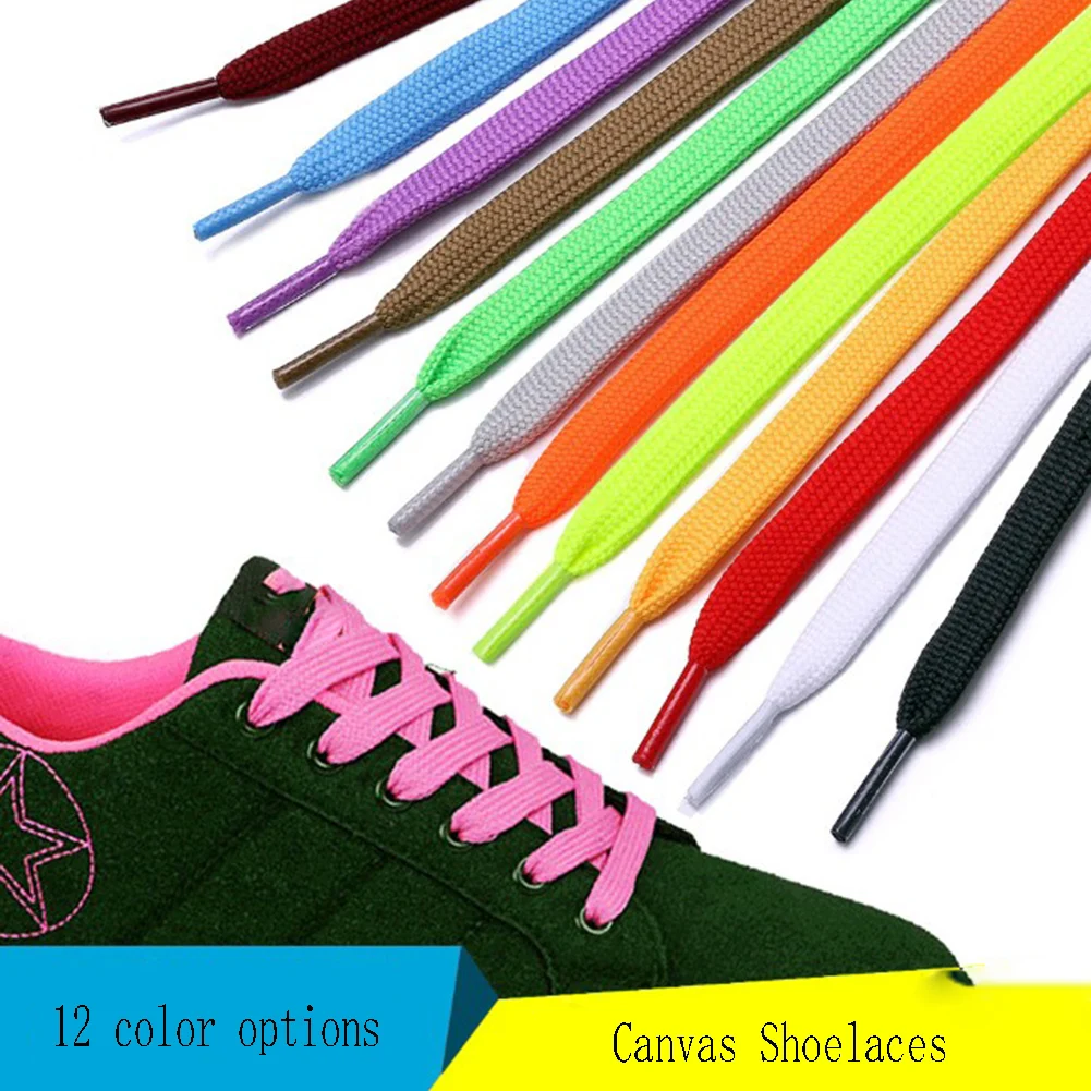 1Pair New Sneaker Flat Shoelaces Hiking Boots Shoe Strings Colored Shoe Laces for Sneakers Laces Drop Laces Strings Bootlaces