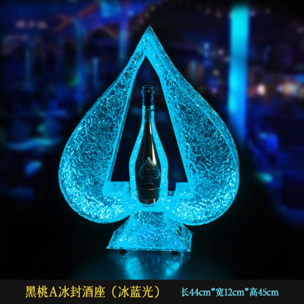 Custom Logo Glorifier Display VIP Service Ace of Spade Champagne Bottle Presenter for Night Club Lounge Wedding Party Bar KTV