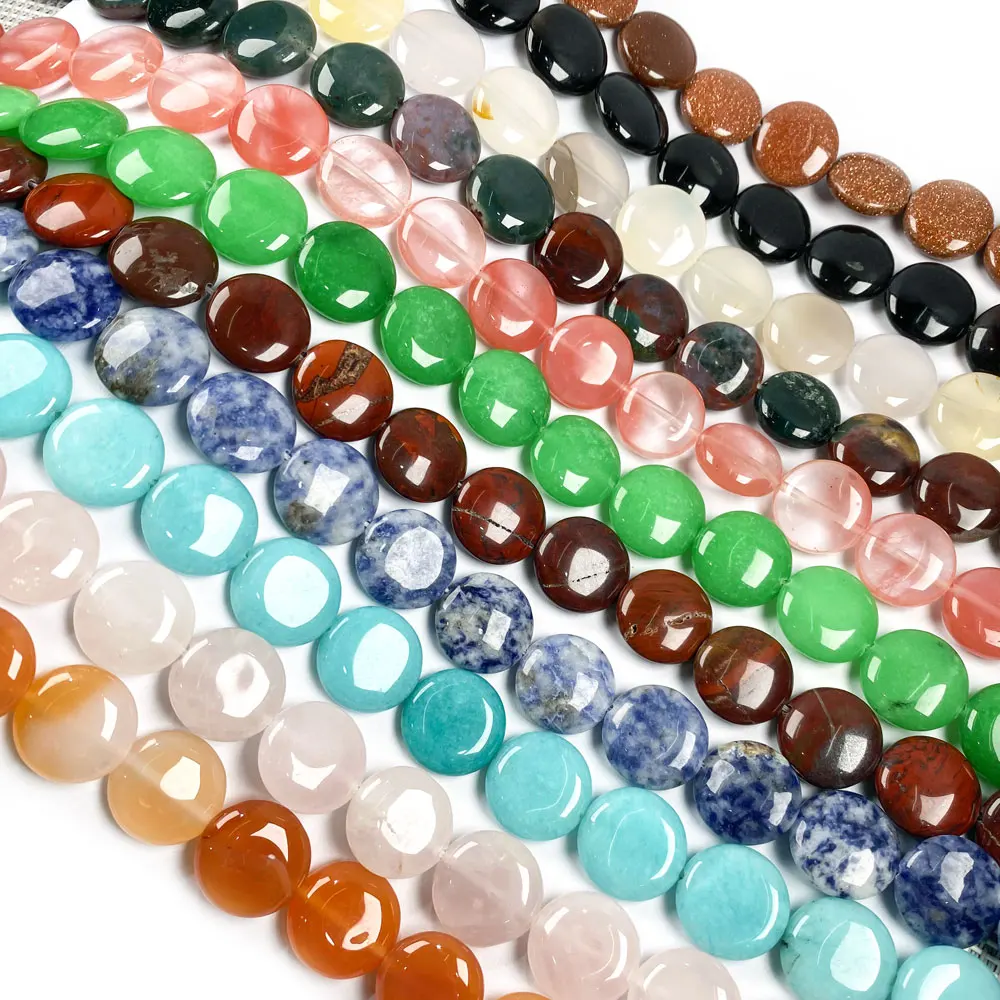 Natural Stone Round shape Loose Beads Crystal Semifinished String Bead for Jewelry Making DIY Bracelet Necklace Accessories