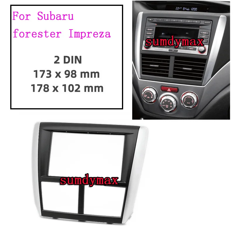 

2din Car Radio Fascias DVD Stereo Panel Fascia Dash Mount Kits Refit installation Trim Frame Bezel for subaru forester 2008-