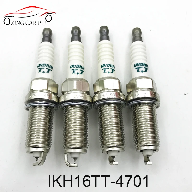 4pcs Dual Iridium TT Spark Plug IK16TT 4701 IK20TT 4702 IKH16TT 4703 IKH20TT 4704 IXEH20TT IXEH22TT 4712 for Honda Nissan Mazda