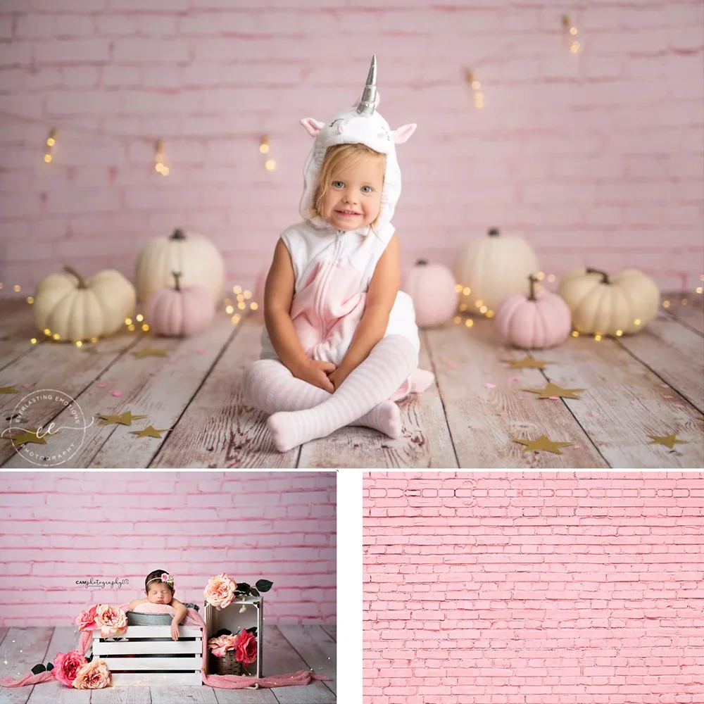 

Red Brick Wall Photography Backdrop Photo Studio Sweet Girl Newborn Children Birthday Portrait Background Baby Shower Photocall