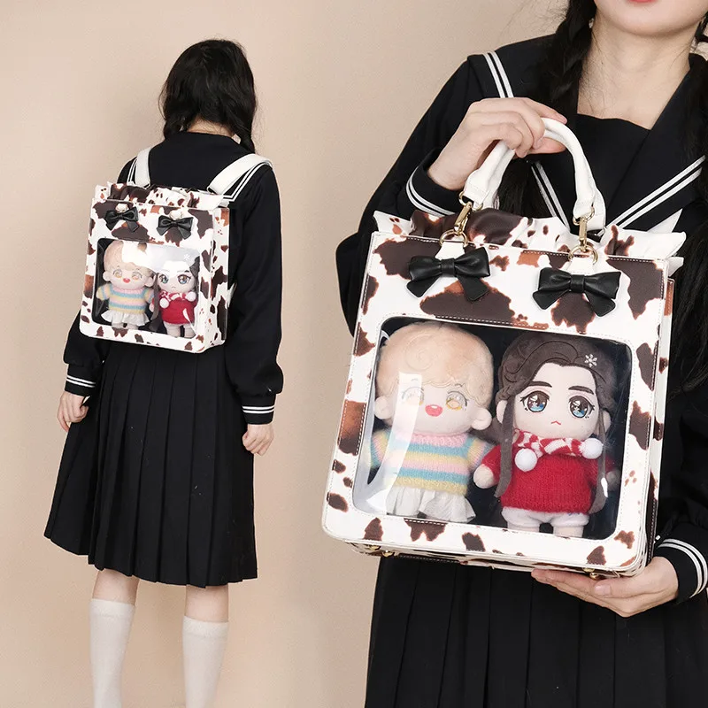 

Milk box Transparent Ita Bags OB11 15cm 20cm Doll Bag Handbag Lolita Backpack For Women Crossbody Bags Badge Collect