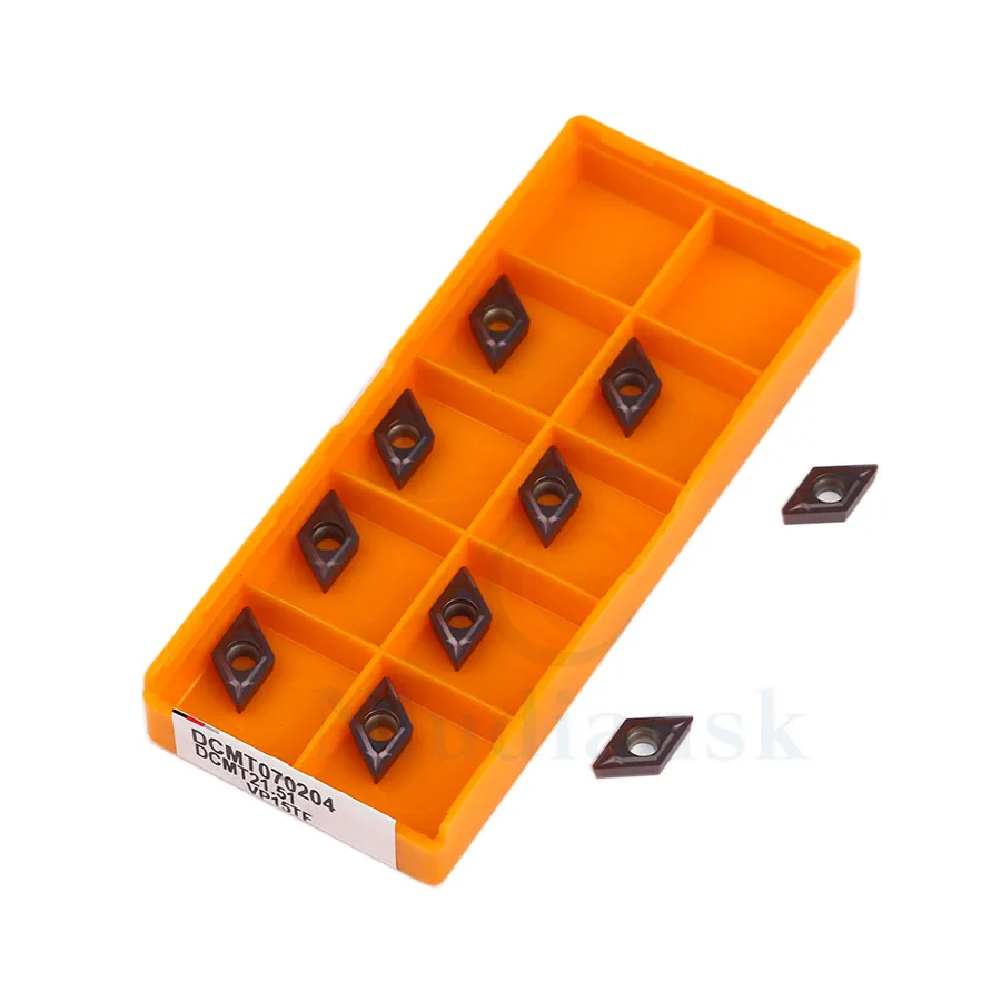 DCMT070204 VP15TF DCMT070204 UE6020 US735 inserti in metallo duro utensile per tornitura CNC utensile per tornio in metallo per la lavorazione di acciaio inossidabile, acciaio