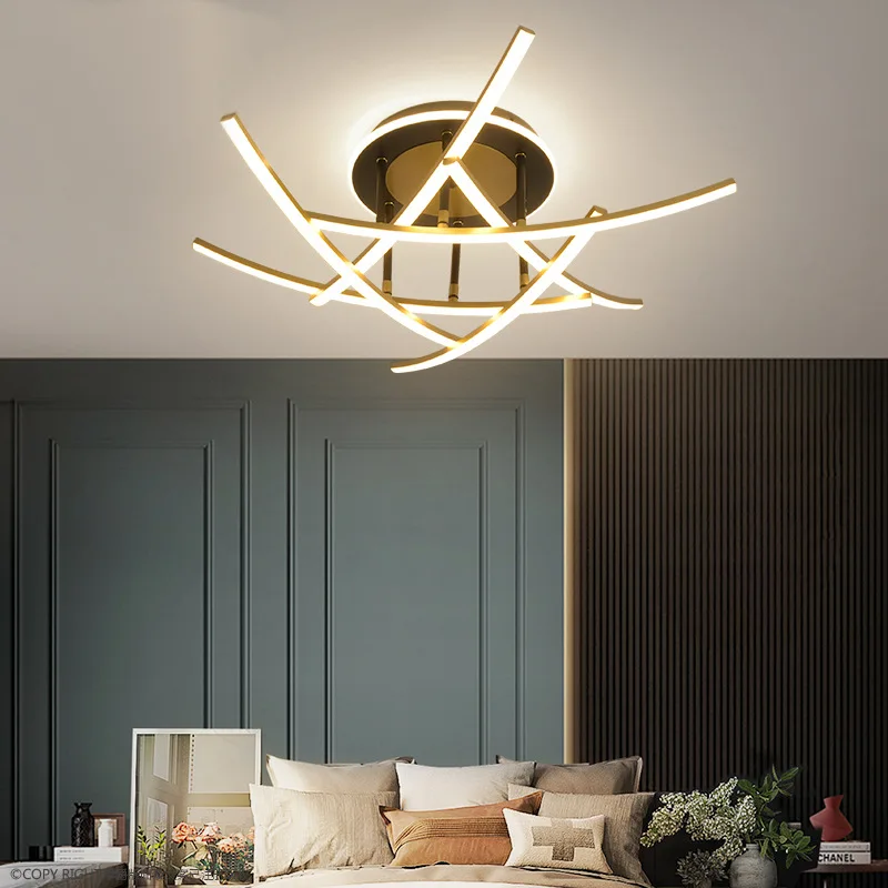 Nordic Living Room Lamp Simple Modern Creative LED Ceiling Lamp Light Luxury Home Atmosphere New Bedroom Dining Room Lamp