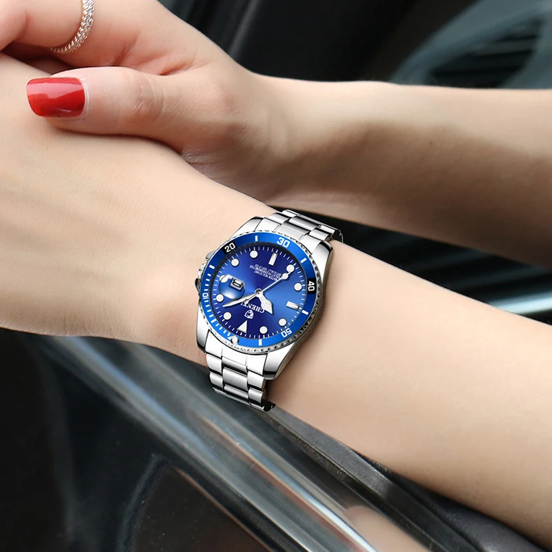 Relogio Feminino Chenxi Women Watch Fashion Casual Pink Watches Ladies Rotating Bezel Stainless Steel Quartz Wristwatches Women