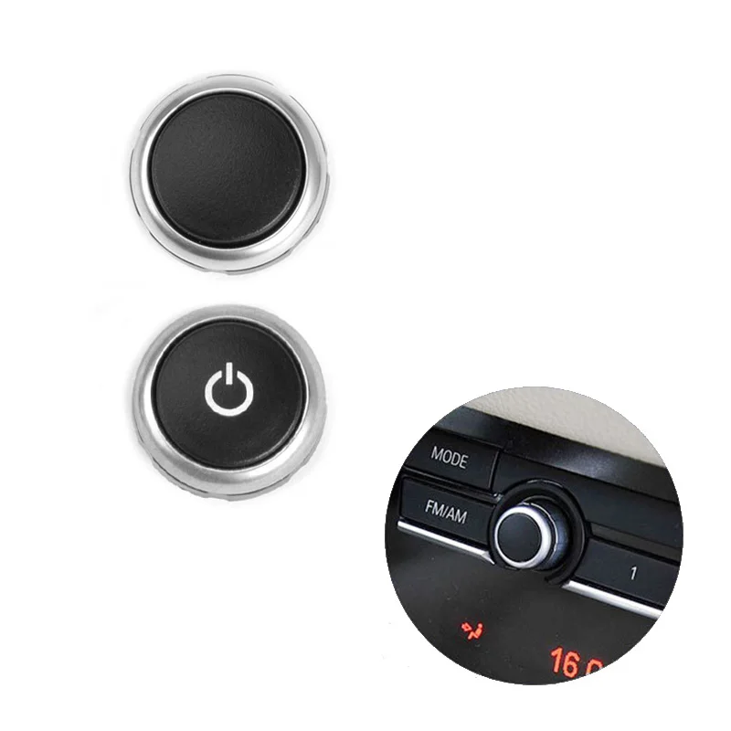 For BMW F10 F11 F01 F02 F07 F15 F16 X5 X6 5/7 Series Radio Switch Volume Knob CD Machine Switch Button Cover Car Accessories