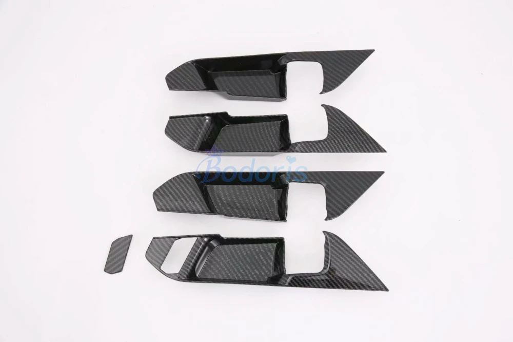 

For Toyota RAV4 XA50 2019 2020 Carbon Fiber Color Front and Rear Door Handle Bowl Insert Trim Panel Car Styling Accessories