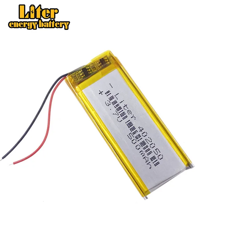 best battery brand 402050 042050 Replacement 382250P MP3 X19 + 3.7V 500mah Lithium Battery