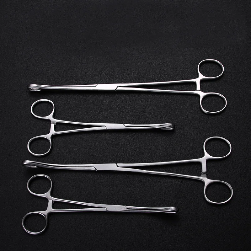 Stainless steel sponge pliers accessories tools socket pliers 18 cm 25 cm straight elbow cotton ball clamp apparatus