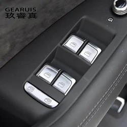 Car Styling For Audi Q5 8R Interior Door Window Glass Switch Buttons Armrest panel buttons Auto Covers Stickers Trim Accessories