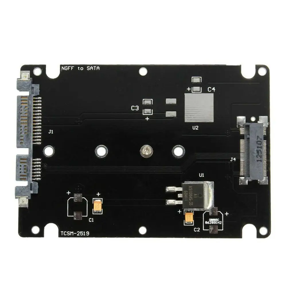 M.2 NGFF SATA SSD To 2.5 inch SATA Adapter Card Case (B M2 Desktop Socket E7U2 Notebook M key ) NGFF Adapter Computer For P M9T3