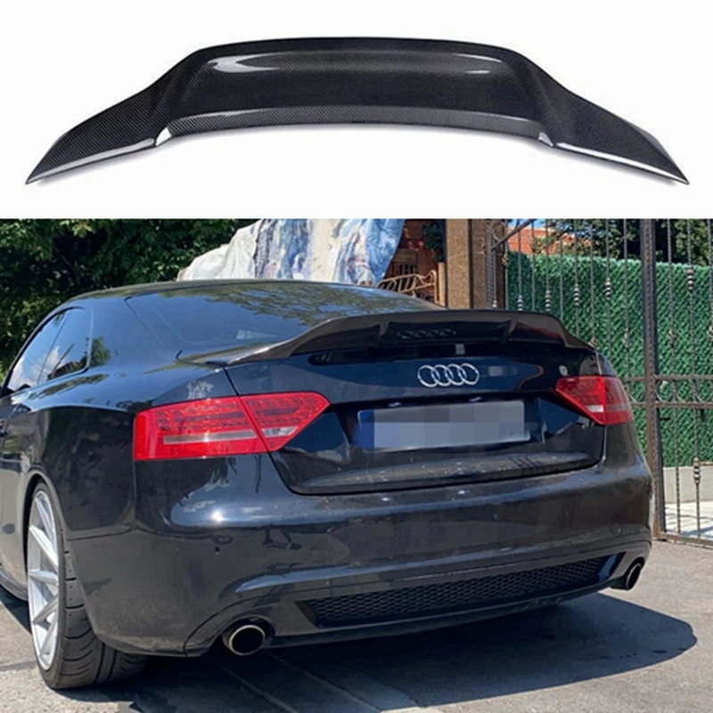 

For Audi A5 carbon fiber rear spoiler 4-door and 2 -door coupe 2009 - 2016 trunk lid R Style