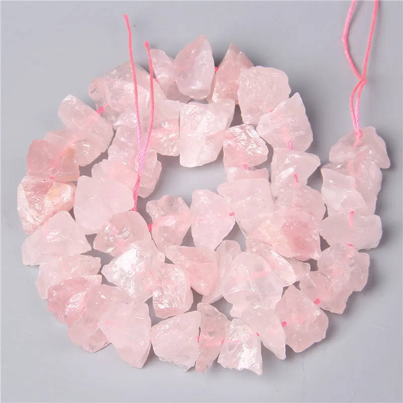 Natural Pink Quartz Gravel Raw Stones Mineral Specimen Irregular Rose Crystal Healing Advanced Beads Eliminate Magnetism