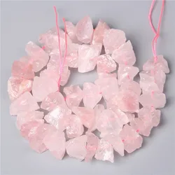 Natural Pink Quartz Gravel Raw Stones Mineral Specimen Irregular Rose Crystal Healing Advanced Beads Eliminate Magnetism