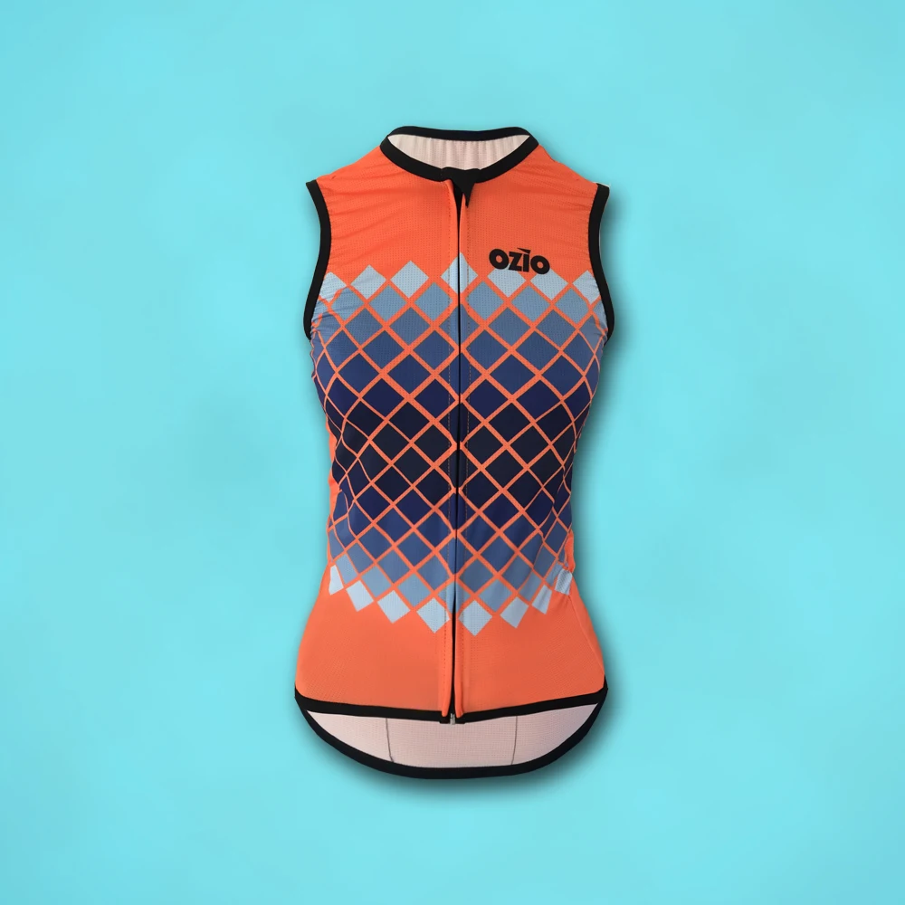 Hot Women\'s Sleeveless Vest Cycling Jersey For Summer Go Pro Team Bicycle Light Fabric Tops Sin Mangas Breathability Maillot