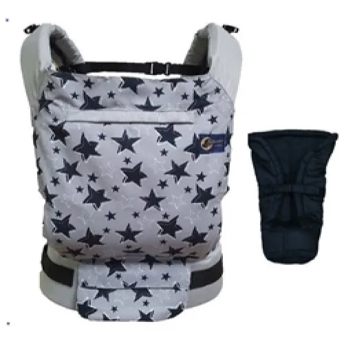 Babalinbaby cinza estrela recém-nascido conjunto ergonômico canguru