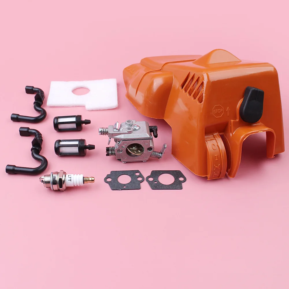 Pokrywa cylindra górnego silnika Osłona gaźnika Gaźnik do Stihl MS180 MS170 018 017 MS 180 170 Walbro Carby Przewód filtra paliwa powietrza Wąż