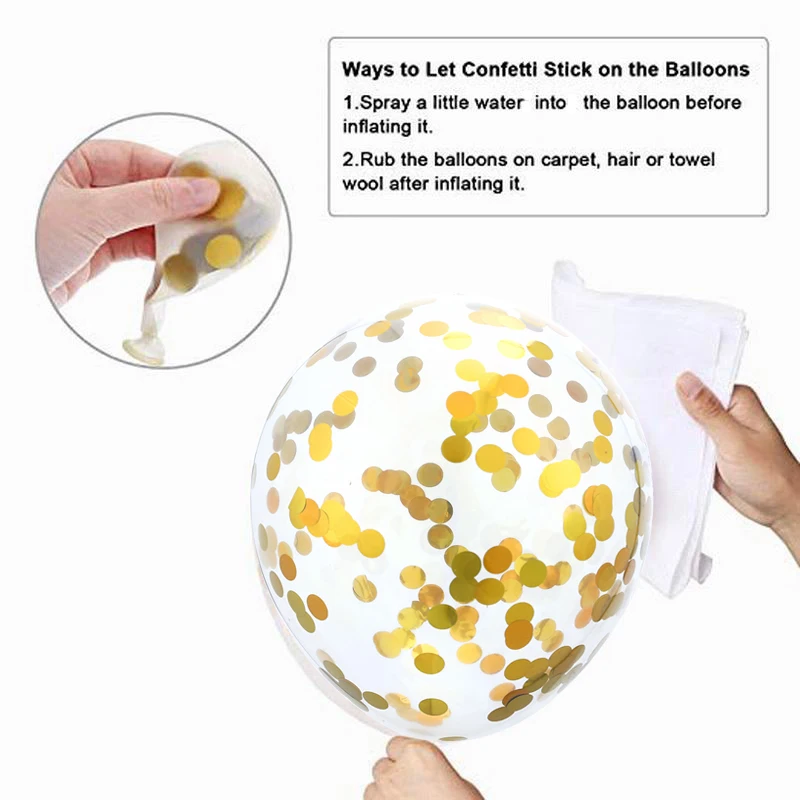 5pcs Transparent Balloons Rose Gold silver Confetti Balloon Inflatable Helium for Wedding Birthday Party Globos Latex Balloons image 5