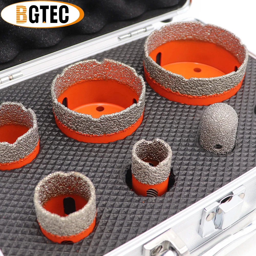 BGTEC 1set M14 20/28/35/55/68/F20/عرافة فراغ صنع من النحاس الماس لقم الأساسية مع ثقب صندوق رأى الجرانيت الرخام السيراميك فنجر بت