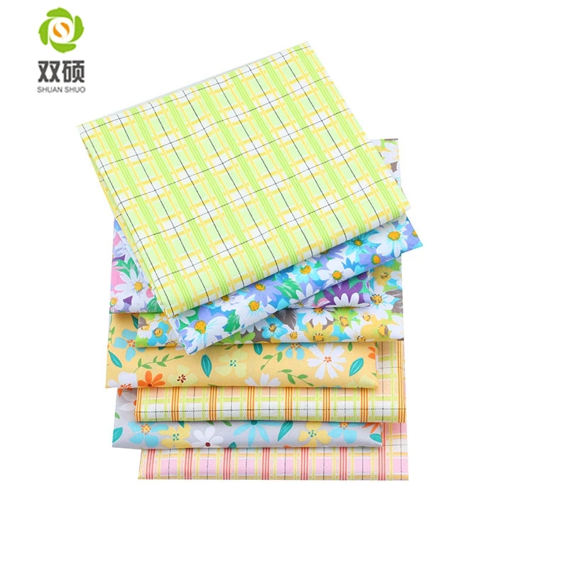 Shuanshuo New Floral Series,Printed Twill Cotton Fabric,Patchwork Cloth For DIY Quilting Sewing Baby&Child's Material,40x50cm