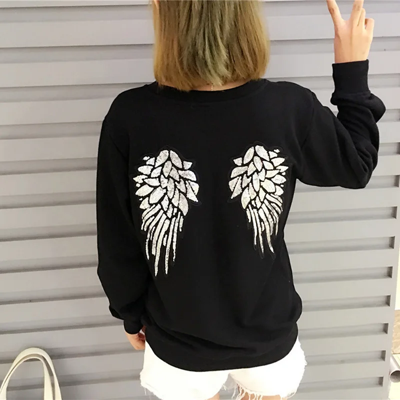 New Arrival Exquisite Sequins Angel Wings Sew-On Patch T-Shirt Applique Embroidery Patch Clothing Accessory Backpack Patches