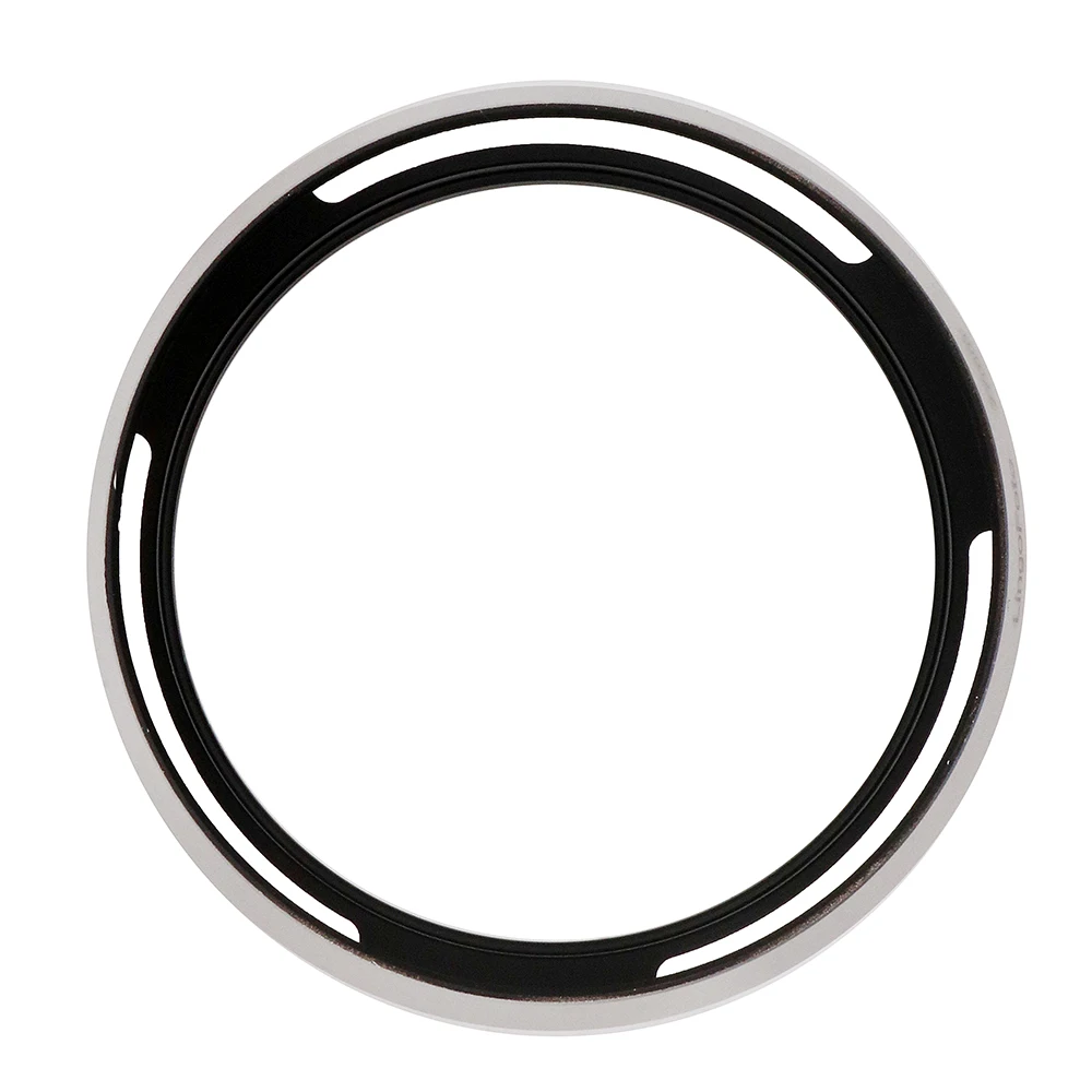 Vented Standaard Lens Hood Metalen Schroef-In Universele Zilveren 52/55/58/62/67/72/77/82Mm Camera Fotografie Accessoire