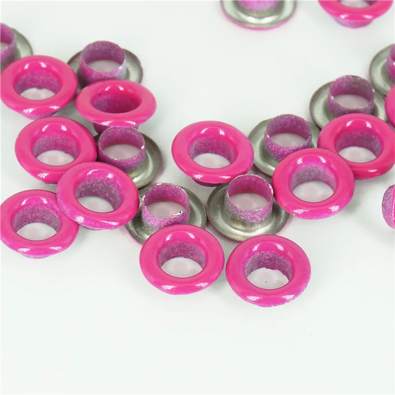 100pcs inner 5mm more than 12 Colors Eyelets for Leather craft DIY Scrapbooking Shoes Belt Cap Bag Tags Clothes Fashion