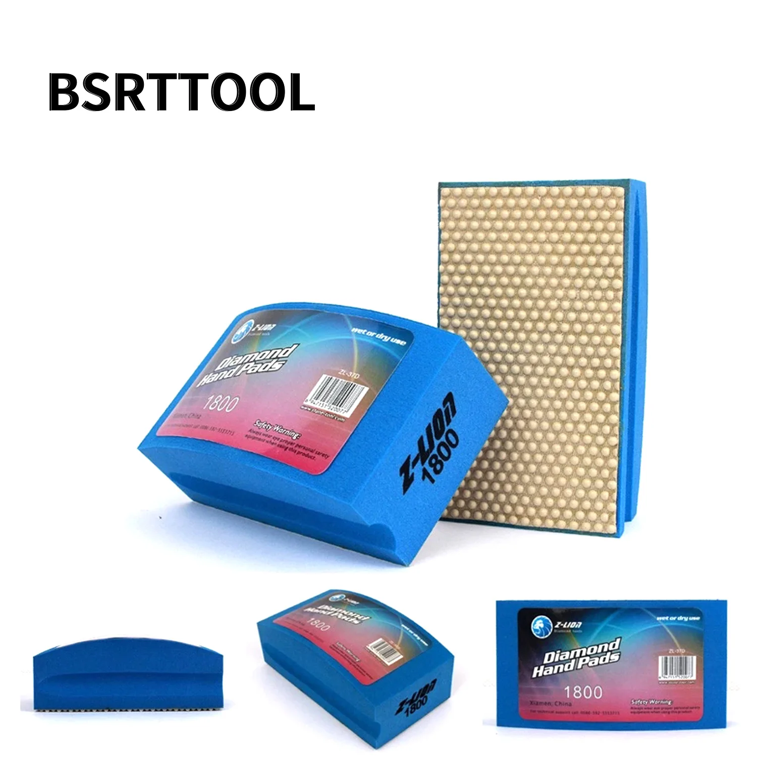 BSRTTOOL Diamond Hand Polishing Pad Resin Arc Shape For Glass Wiper Grinding Wheel Grinding Tools