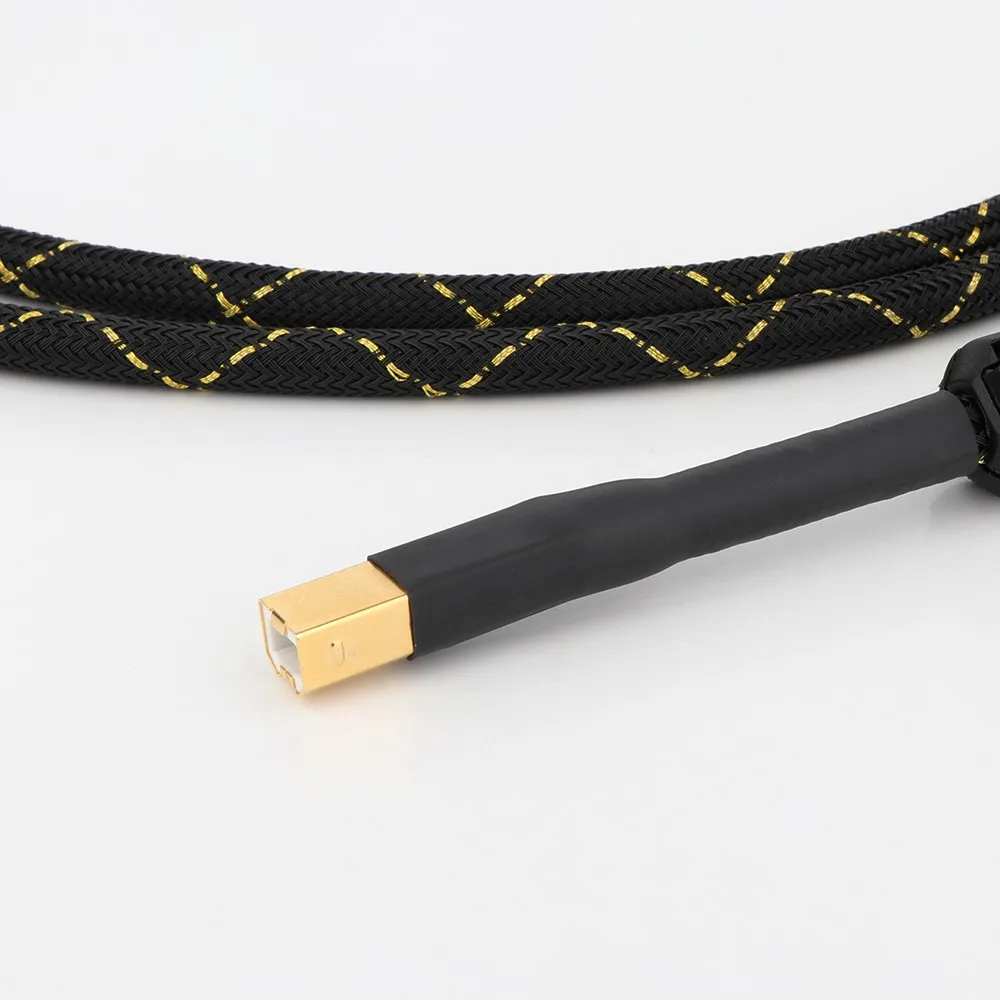 Preffair HIFI 4N OFC Kupfer USB Kabel USB Typ A Zu B Datenkabel HiFi USB Audio Video Kabel DAC PC Audio Video Datenkabel – Detail 5
