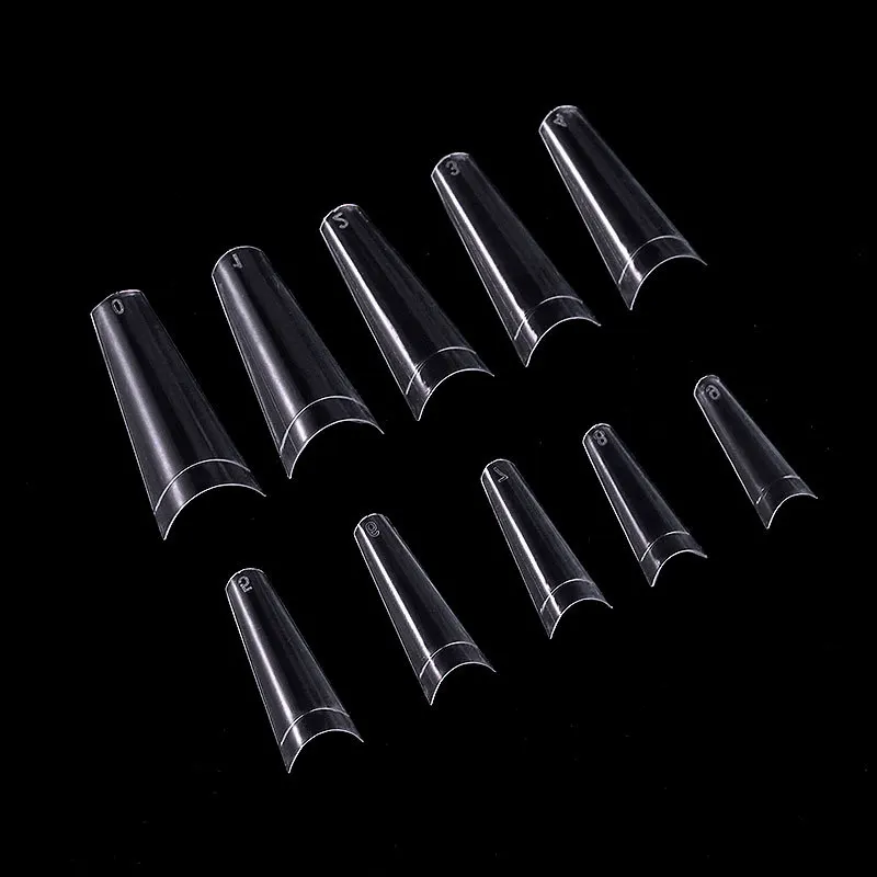 500 Stück Künstliche Nagelspitzen, Französische Natürliche Transparente Sargförmige Künstliche Nagelspitzen, Acryl-UV-Gel Nagellack Maniküre – Detail 3