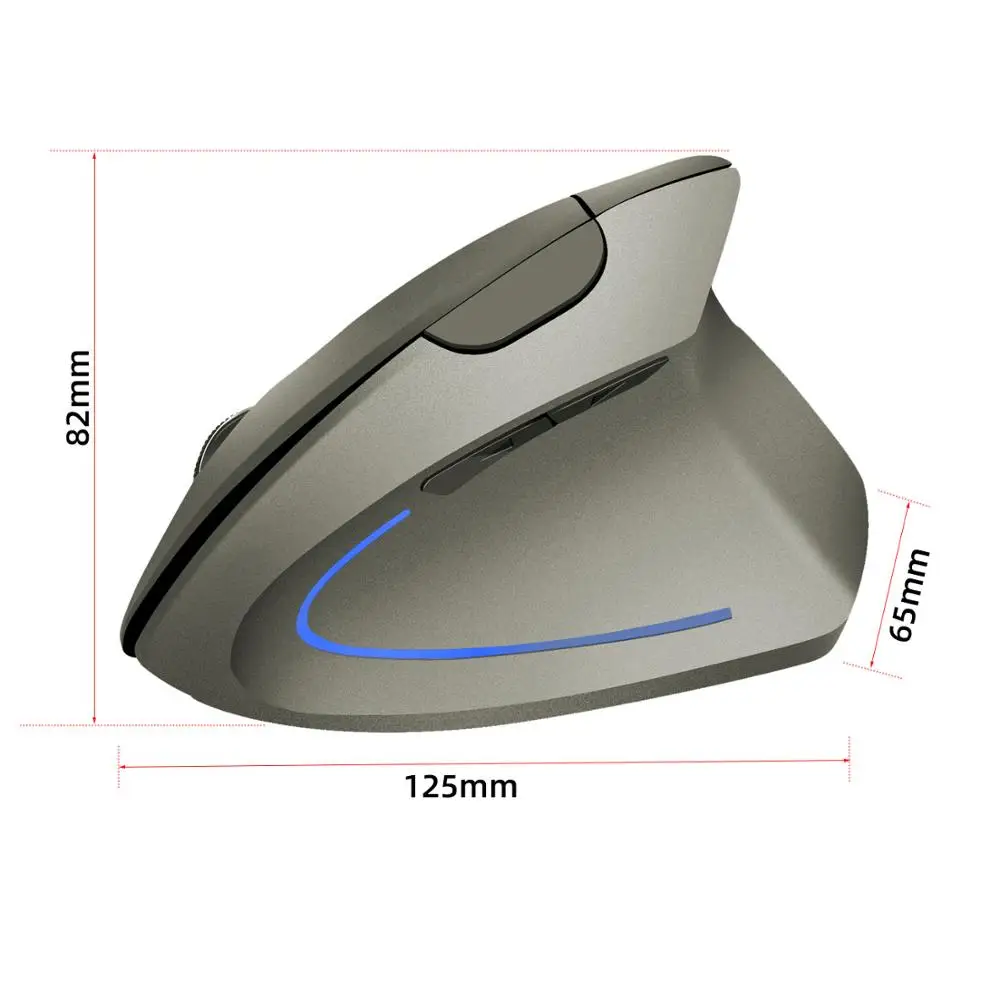Uthai db39 novo mouse sem fio 2.4g mouse vertical bateria externa computador escritório 1600dp mouse sem fio adequado para computador portátil