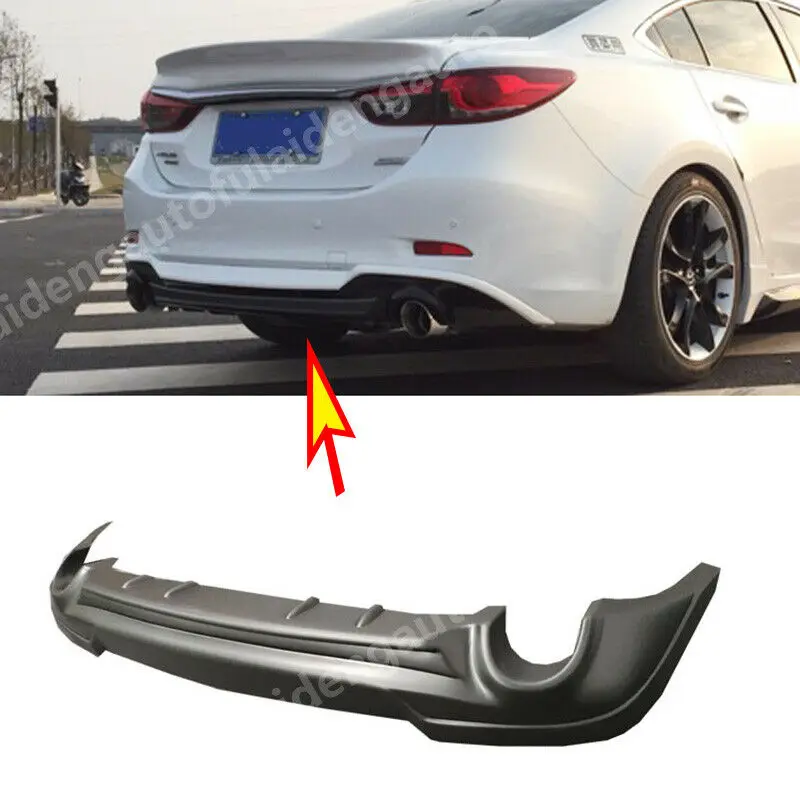 Fits For Mazda 6 M6 Atenza 2014-2018 Car Rear Bumper Diffuser Spoiler Lip Wing Splitter Moulding Styling Accessories 1PCS