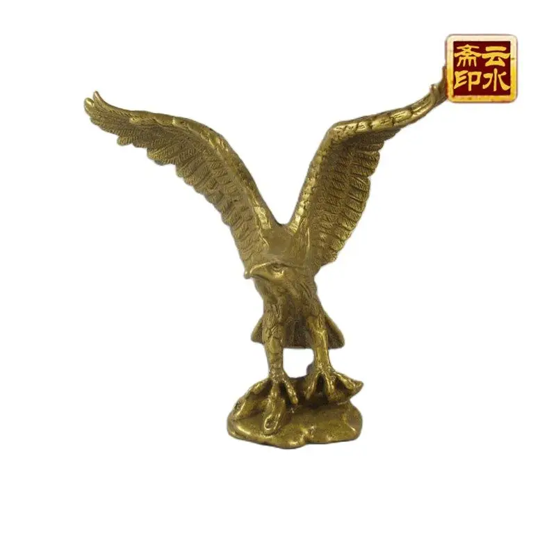 A Copper Carved Eagle, Spreading Its Wings Like An Eagle