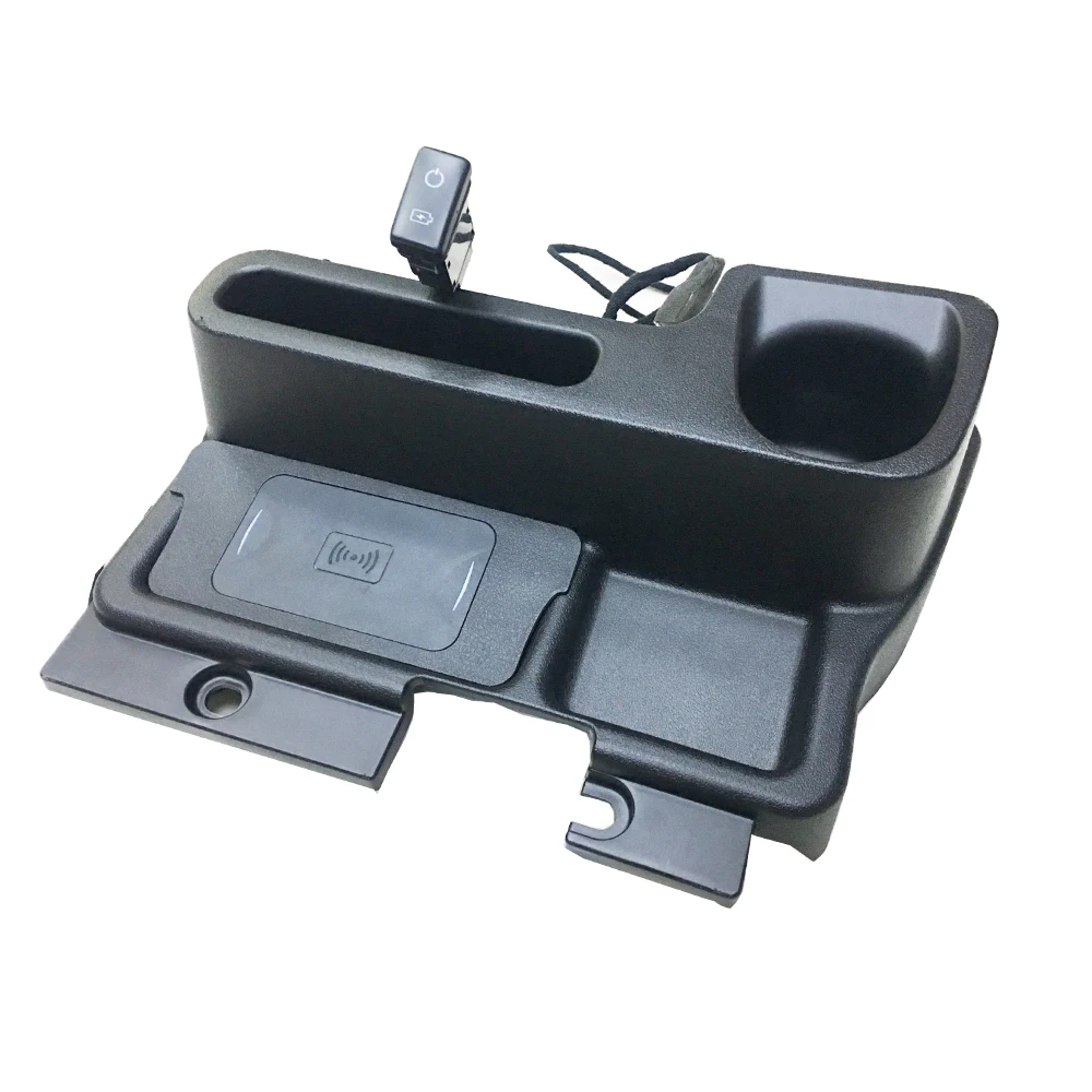 QC3.0 Fast Wireless Charger Centre Console Storage Box For Toyota Land Cruiser LC70 71 76 77 79 FJ70 FJ79 Accessories
