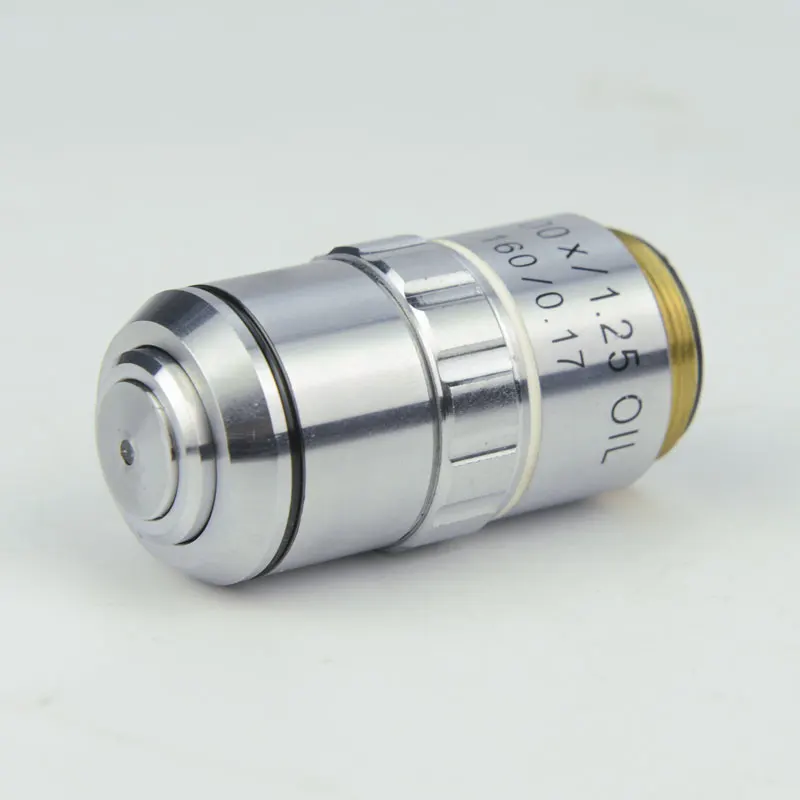 195 Plan Achromatic Objective 4X 10X 20X 40X 60X 100X DIN Lens High Quality Biological Microscope Objective Parts RMS 20.2mm