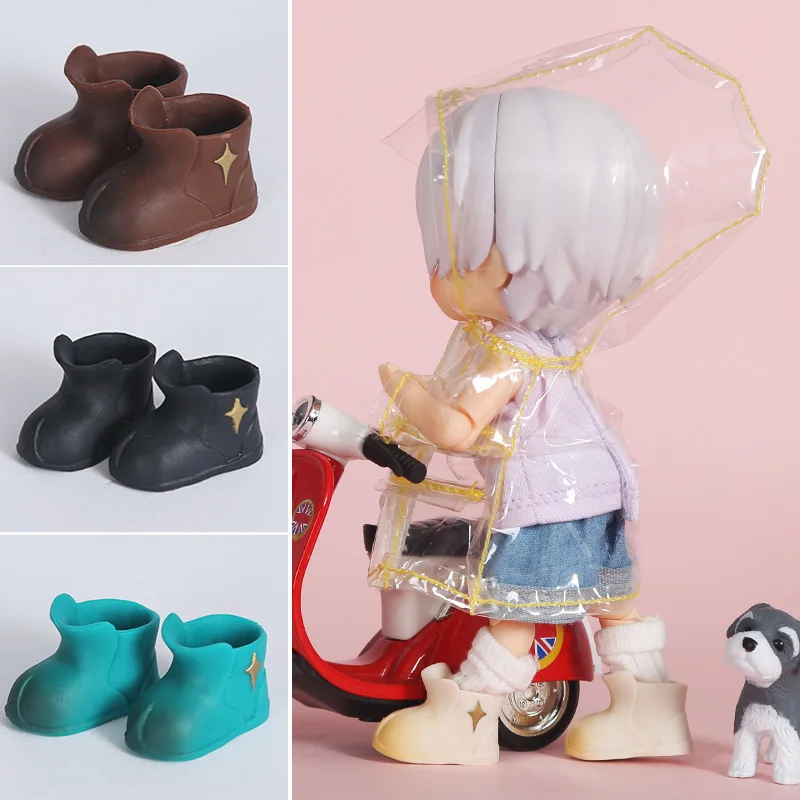 New OB11 Shoes Star rain boots baby boots  1/12 BJD Doll Shoes For obitsu11 、GSC、Doll Accessories