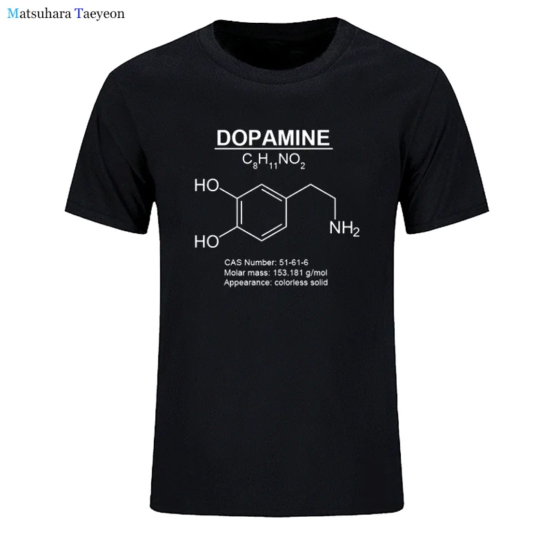 Dopamine Molecular Chemistry Subject Clothes Short Sleeve T-shirt New Tops T Shirt Mens Summer Sports Loose Oversized Shirt