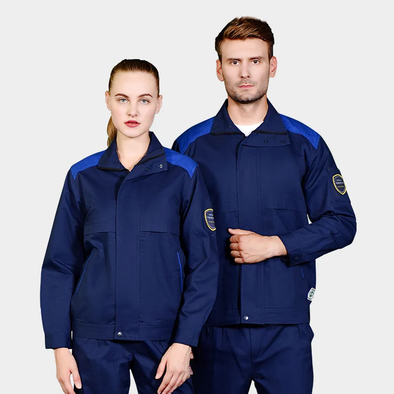 100% Cotton Durable Work Clothing Safety Clothing Anti-Static Machine Electrician gas station worker COverall Welding Suits