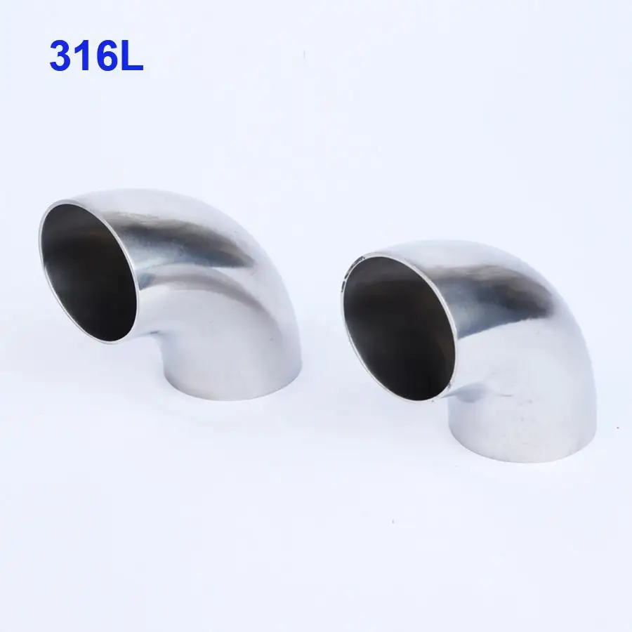 

42mm ID 45mm 1.75" OD SUS 316L Stainless Steel 90 Degree Elbow Sanitary Pipe Fitting Home Brew Beer Wine