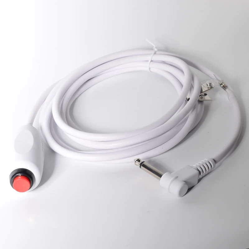 Cable de botón de llamada de enfermera mono de 6,35mm, Cable de botón pulsador de 3m, cable de llamada de repuesto Universal con Clip de hoja de cama