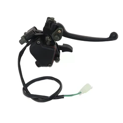 Mini Moto Quad Bike ATV Double Thumb Throttle Twin Handle Brake Lever Front Hand Brake Accelerator Assembly Black