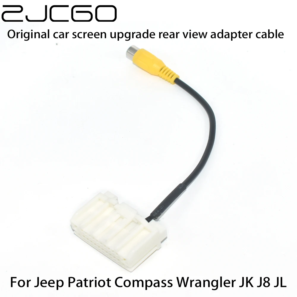 

Автомобильный адаптер для камеры заднего вида, RCA-кабель для Jeep Patriot Compass Wrangler JK J8 JL, оригинальный заводской вход экрана