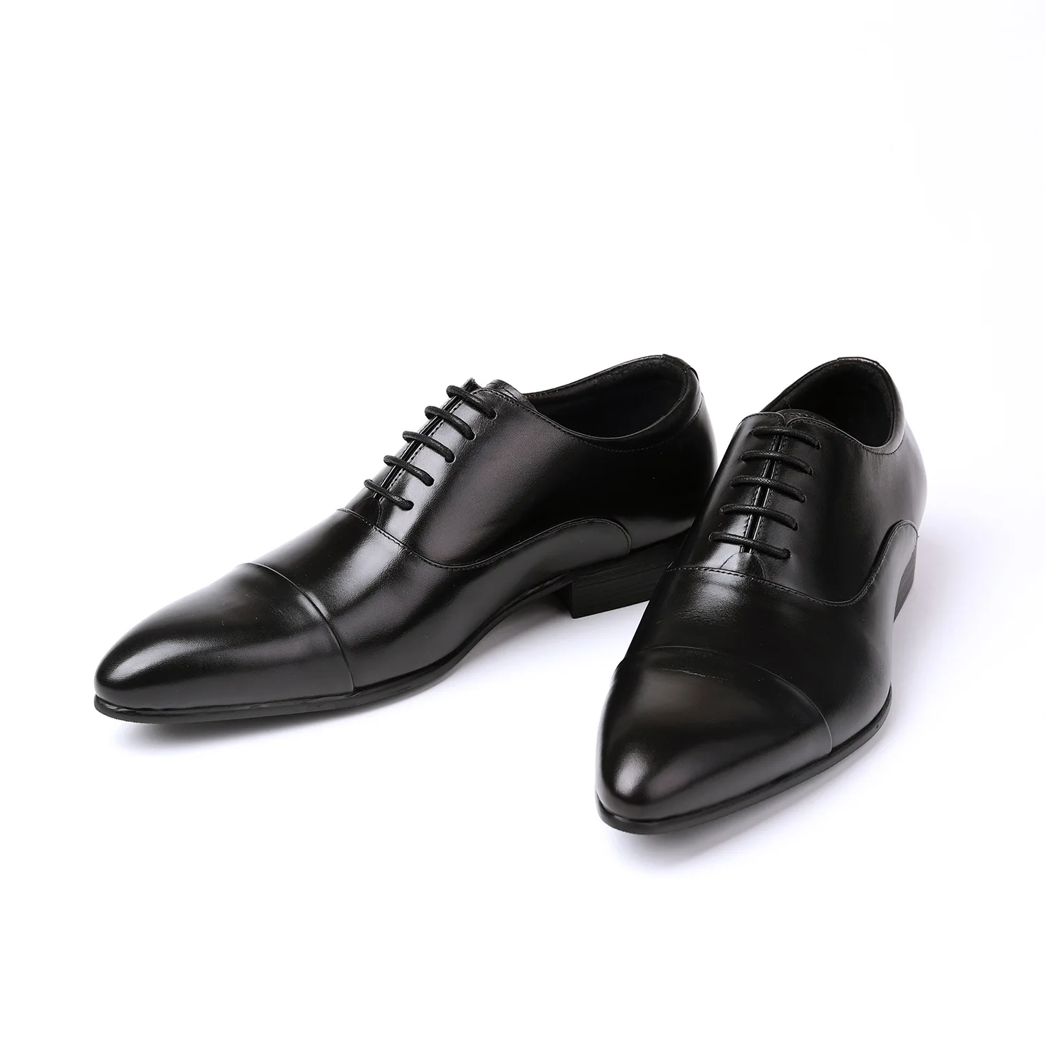 Mens Genuine Leather Dress Shoes Formal Suit Wedding Shoes Men Oxford Office Work Pointed Toe Laces Trend Patchwork Cowhide Shoe