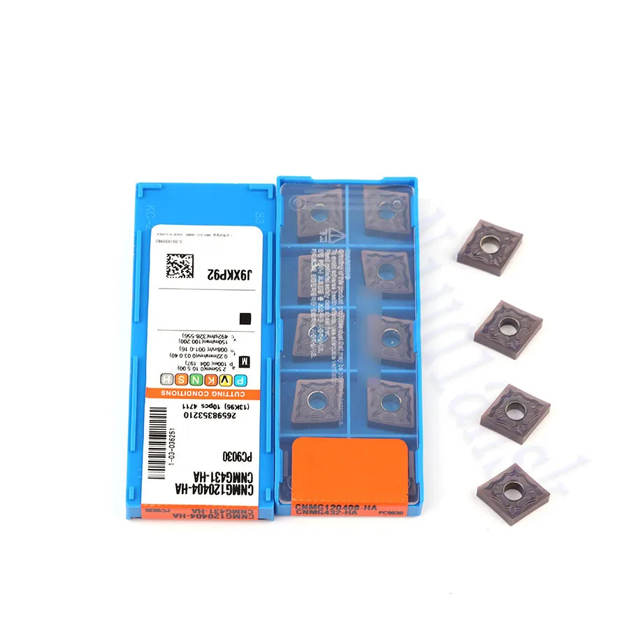CNMG 120404 -HA PC9030 CNMG 120408 -HA PC9030 Inserto originale al 100% Inserto per tornitura in metallo duro CNC Lavorazione del tornio Utensili per tornitura esterna