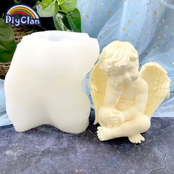 3D Angel Baby Silicone Mold Fondant Cake Decoration For DIY Candle Aromatherapy Gypsum Making Mould Fine Art Photography Tools