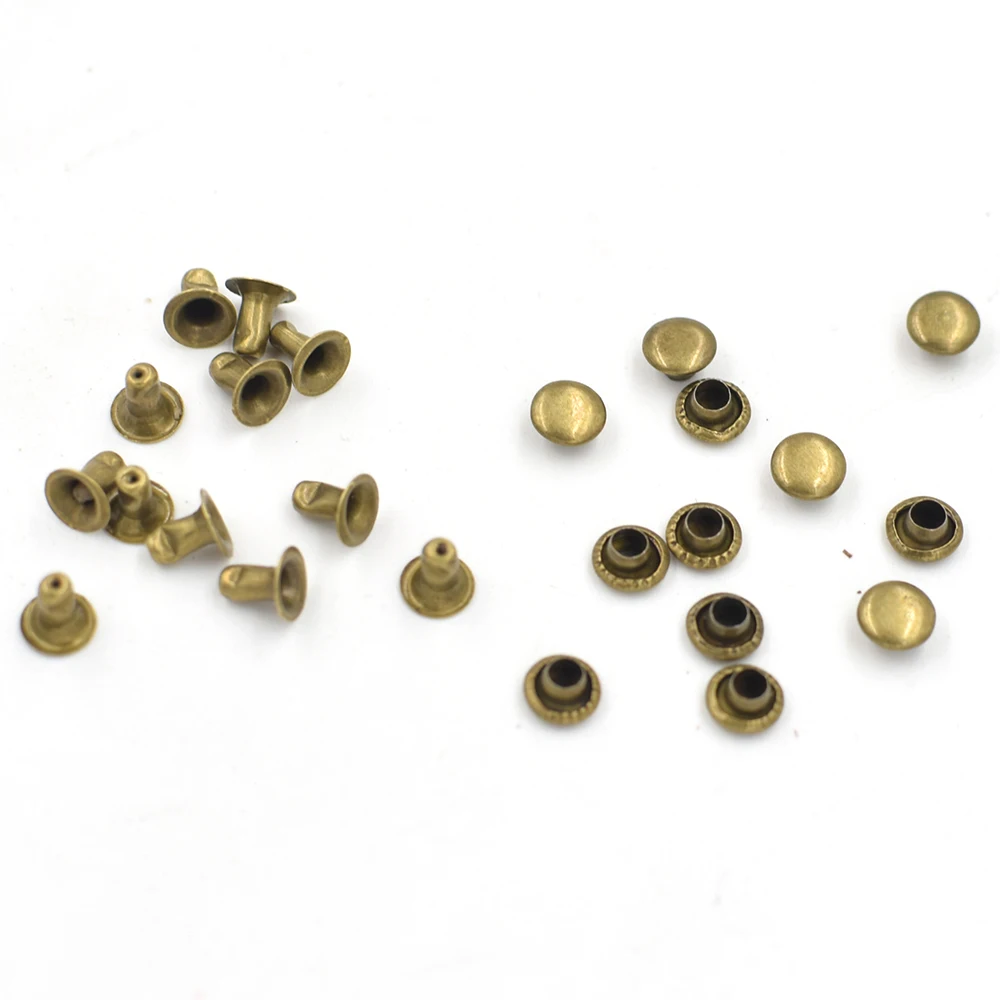 

200 Sets 6 MM Rivets Plane Crashed Single-Sided Sewing Patches Bags /Shoes Accessories Buttons Buckle