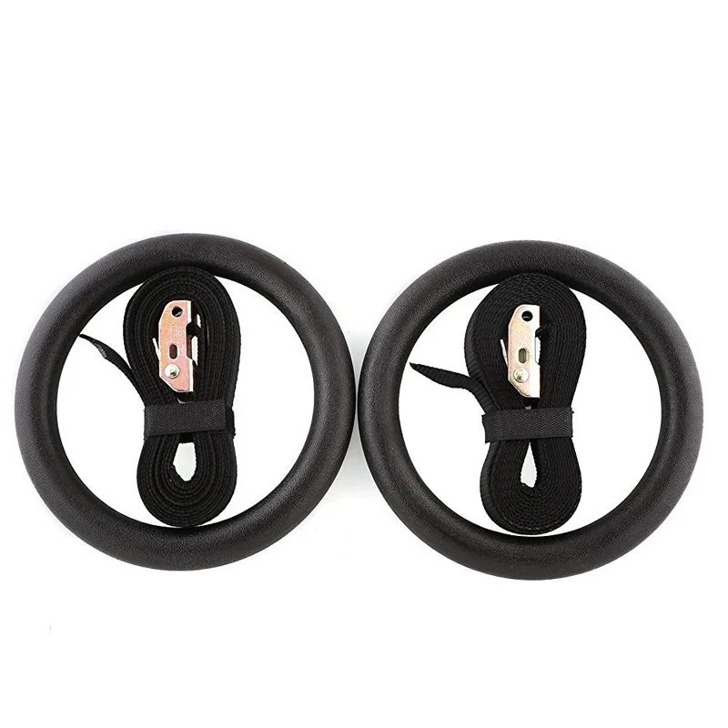 28 mm ABS gymnastiekringen pull-up fitness gymringen voor lichaamskrachttraining crossfit workout verstelbaar zwart