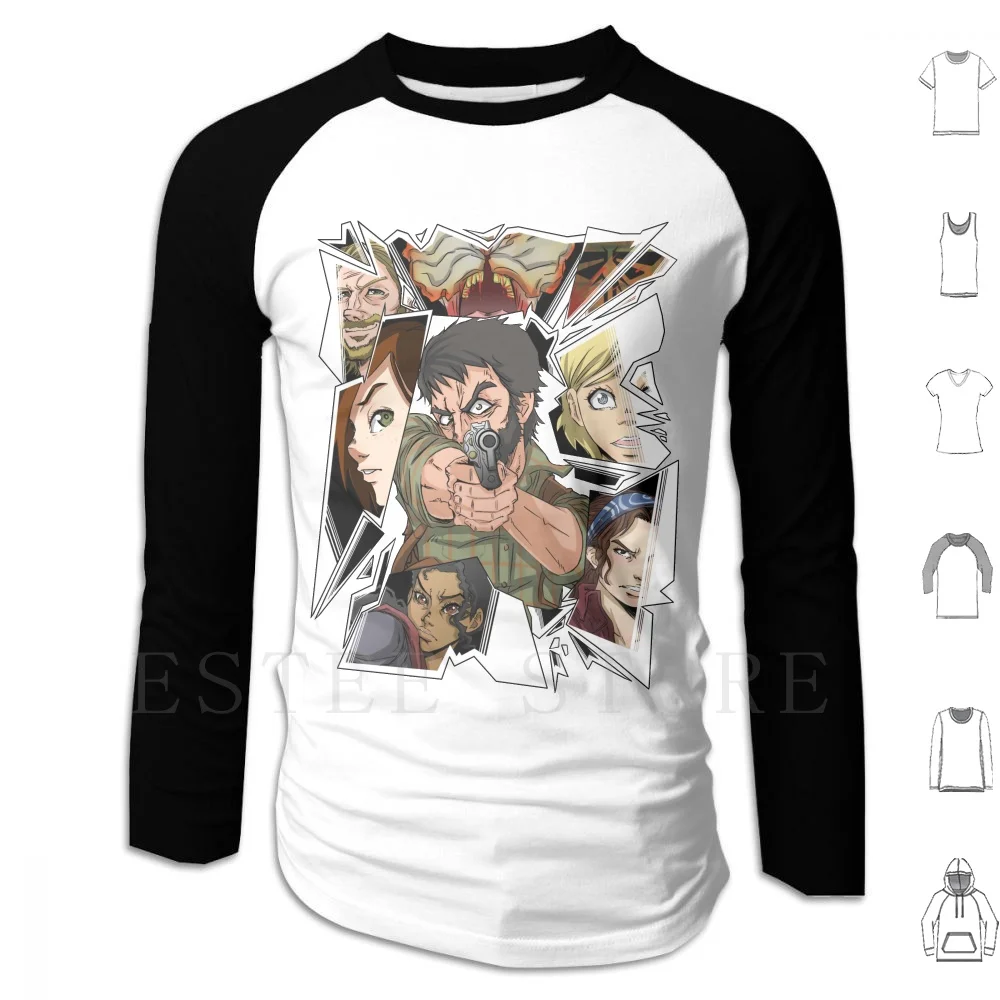 Last Of Us-Shattered Sudaderas con capucha de manga larga The Last Of Us Thelastofus Lastofus Joel Ellie Naughtydog Naughty Dog