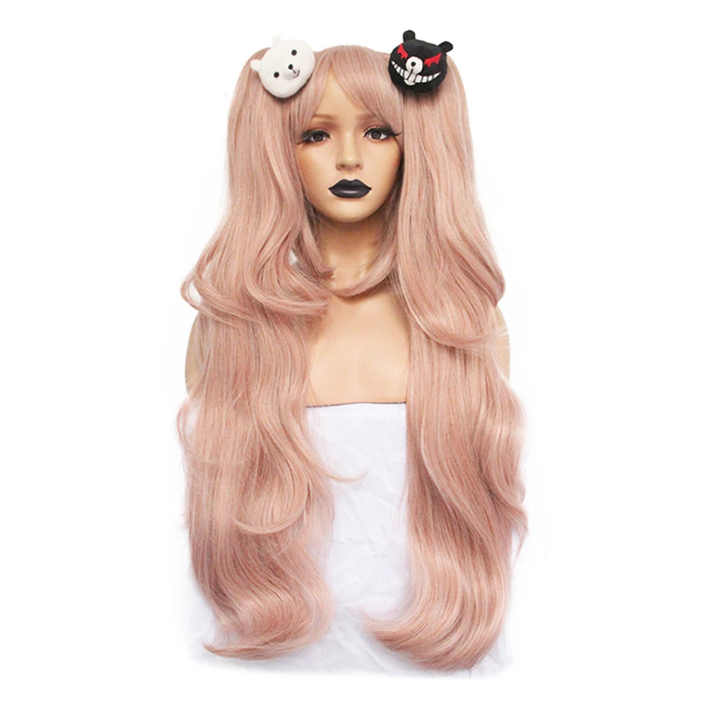

Danganronpa: Trigger Happy Havoc Women Enoshima Junko Cosplay Wig Enoshima Junko Role Play Ponytails With Bears Hair Pins